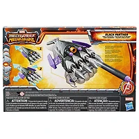 Marvel Mech Strike Mechasaurs Black Panther Sabre Claw Blaster, NERF Blaster with 3 Darts, Role Play Super Hero Toys