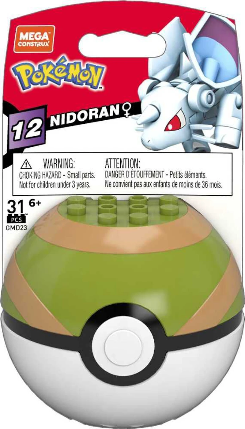 Mega Pokemon Nidoran Construction Set with character figures (31 Pieces)