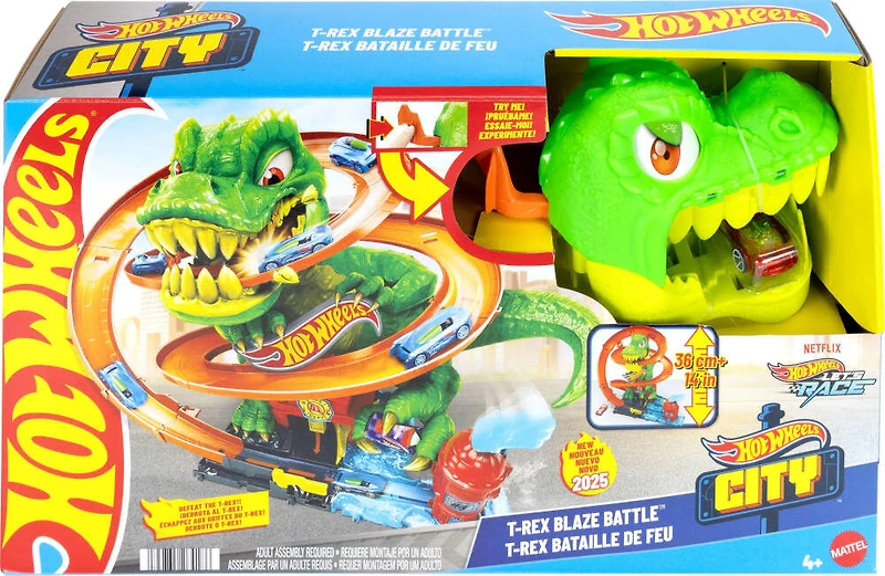Hot Wheels Ville Échelle1:64 Coffret TRex Bataille de Feu