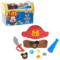 Malle de Pirate Disney Junior Mickey Mouse Funhouse Yo-Ho, Déguisement et Jeu en Faisant Semblant