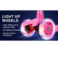 Trottinette Rugged Racer Mini Deluxe à 3 roues - Rose - Édition anglaise