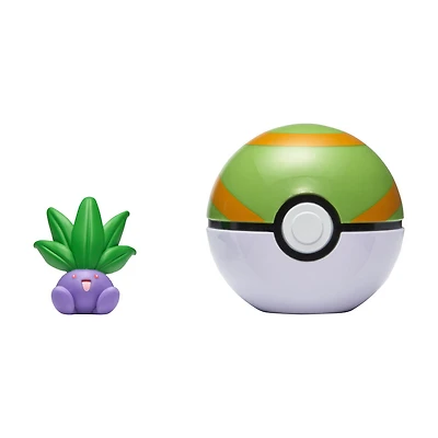 Pokémon - Clip 'N Go - Mystherbe (Oddish) et Faiblo Ball (Nest Ball)