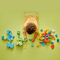LEGO DUPLO Ma ville Les Dinosaures sur Roues 3en1, Jouet d'Apprentissage par le Jeu pour Tout-Petits avec 6 Figurines 10451