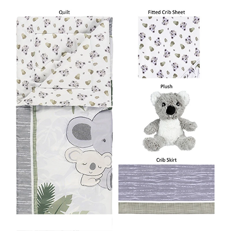 Sammy & Lou 4 Piece Crib Bedding Set - Koala Love