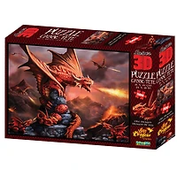 Anne Stokes - Dragon de Feu - 500 pc Casse-tête Super 3D.