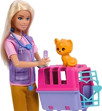 Barbie Animal Rescue & Recovery Playset with Blonde Doll, 2 Animal Figures & Accessories