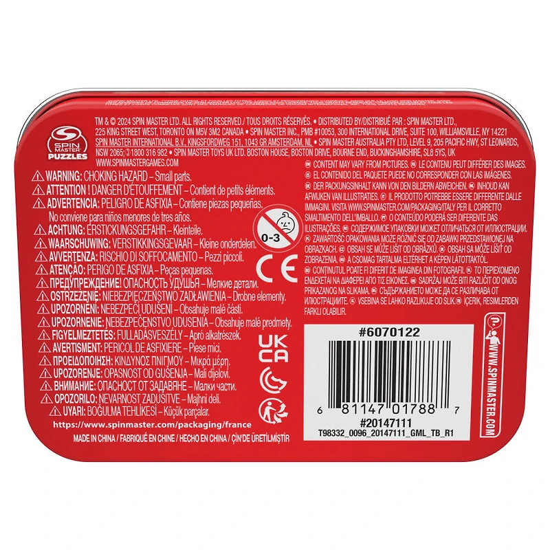 PAW Patrol, 24-Piece Jigsaw Puzzle from Spin Master Puzzles in Compact Travel Gift Tin PAW Patrol Toys Kids Puzzles