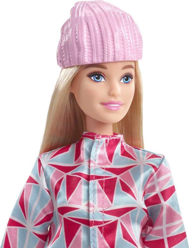 Barbie-Poupée Barbie Snowboardeuse, tenue et accessoires