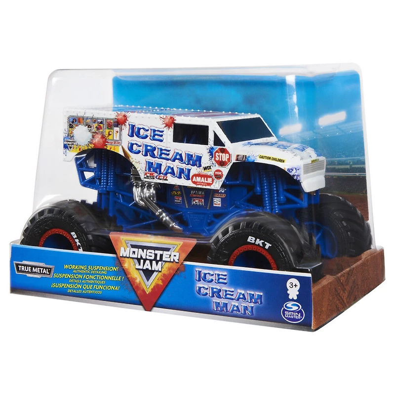 Monster Jam, Monster truck Ice Cream Man officiel, véhicule en métal moul