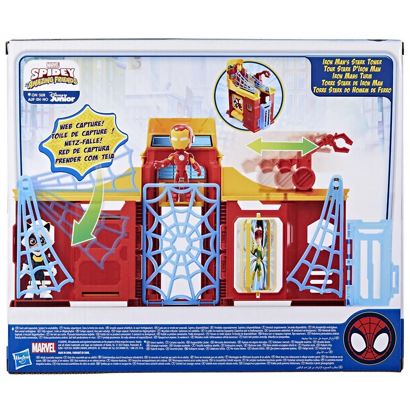 Marvel Spidey and His Amazing Friends Stark Tower Playset with Iron Man Action Figure