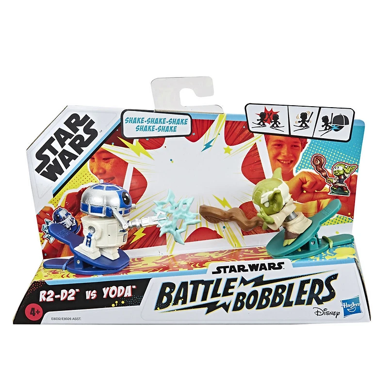 Star Wars Battle Bobblers, R2-D2 contre Yoda, 2 figurines articulées
