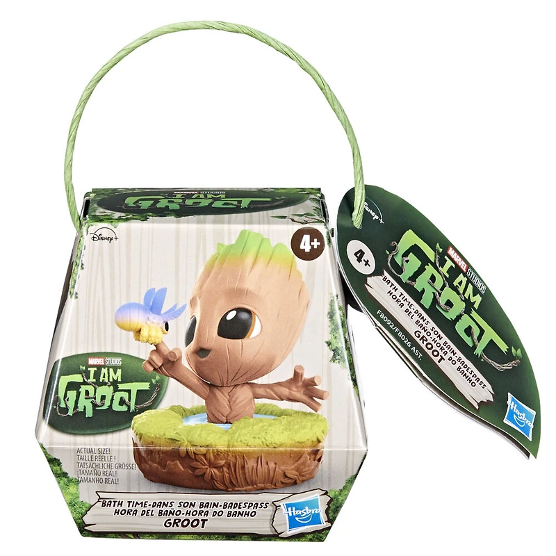 Marvel I Am Groot Collection, mini figurine Groot dans son bain, jouet de super-héros, jouets Marvel