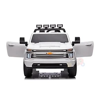 KidsVip Chevrolet Silverado Ride on Truck 24 V avec RC - Blanc - Édition anglaise