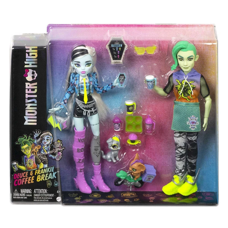 Monster High Coffret de 2poupées Deuce Gorgon et Frankie Stein