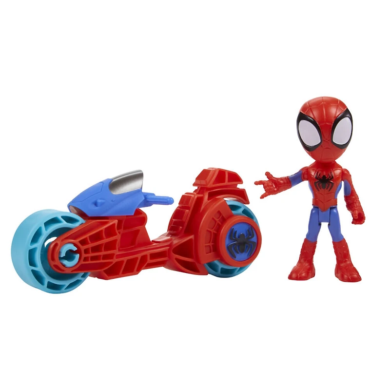 Marvel Spidey et ses Amis Extraordinaires, figurine articulée Spidey avec moto