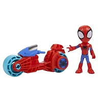 Marvel Spidey et ses Amis Extraordinaires, figurine articulée Spidey avec moto