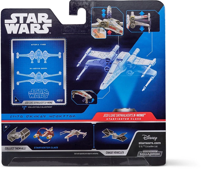 Escadron Micro Galaxie de Star Wars - Classe chasseur stellaire - X-Wing du Jedi Luke Skywalker