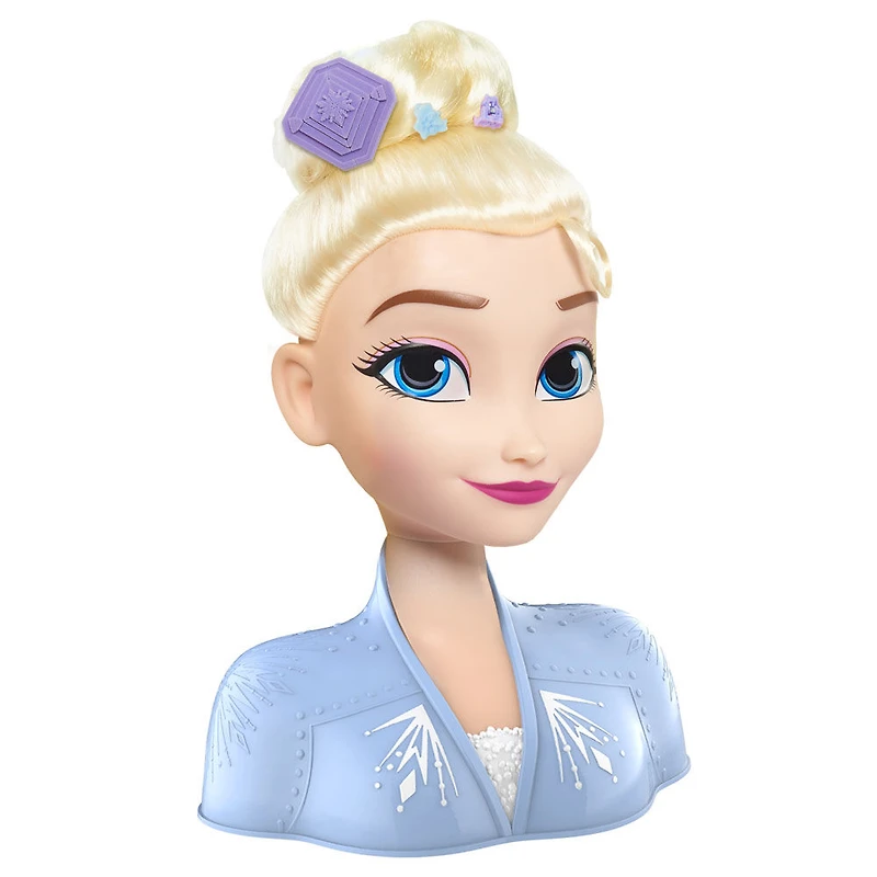Tête de Coiffure d'Elsa de La Reine Des Neiges 2 Disney (14 éléments)