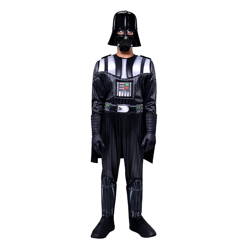Star Wars Darth Vader Deluxe Youth Costume Taille Petit - Combinaison De Luxe Avec Motif Imprimé Et Rembourrage En Polyfill Plus Gants, Cape Et Casque 3D