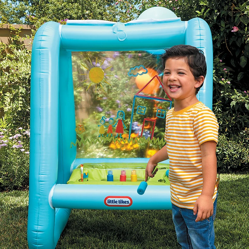 Chevalet gonflable 3 en 1 Little TikesMD Paint and Play de jardin avec accessoires