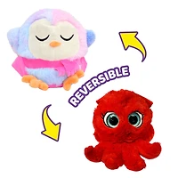 ZIPPETZ- 2-in-1 Octopus to Penguin Reversible Plush Toy Animals