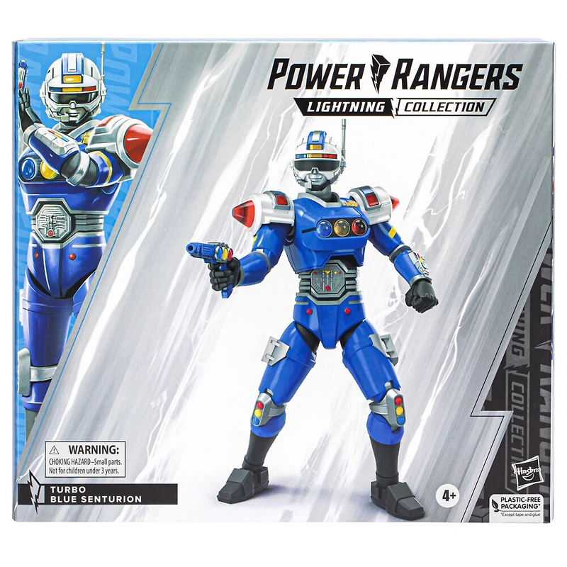 Power Rangers Lightning Collection, figurine de 16,5 cm Turbo Senturion bleu