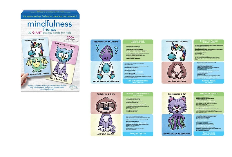 Mindful Living Mindfulness Friends Cards - English Edition