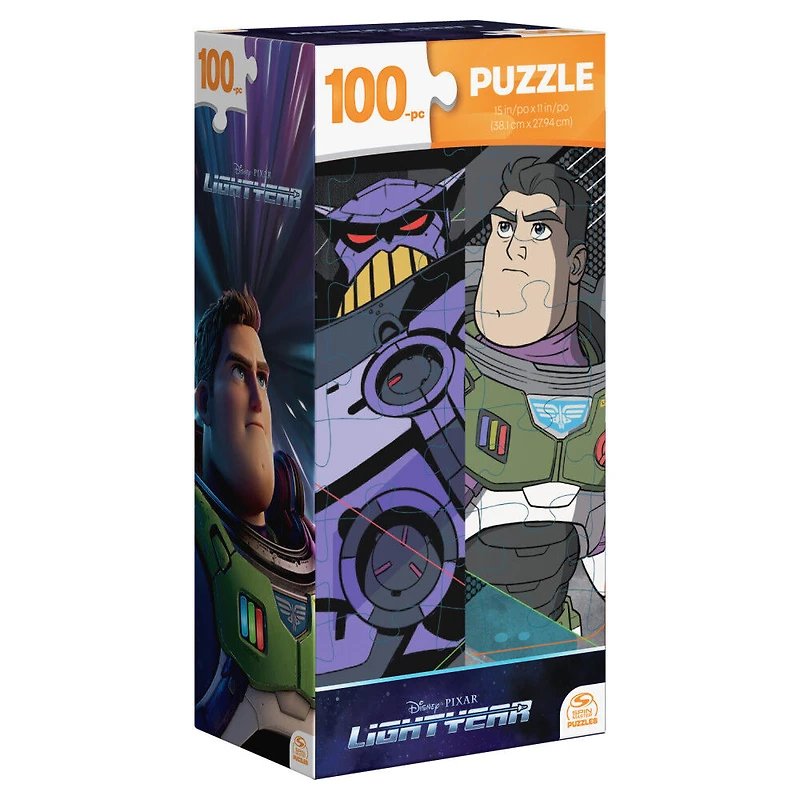 Disney Pixar, Lightyear, Zurg, Buzz l'Éclair. Puzzle de 100 pièces, jouet Toy Story Buzz l'Éclair. Jouets Disney, jouets Lightyear 2022, pour les enfants à partir de 4 ans