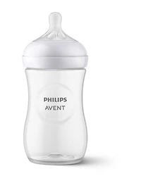 Biberon Philips Avent Natural avec tétine Natural Response, Transparent, 9 oz, 1 paquet