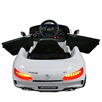 KidsVip 12V Enfants et Tout-Petits Mercedes GT Edition Voiture Eléctrique avec Commande à Distance - Blanc