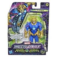 Marvel Avengers Mech Strike Monster Hunters Thor Toy, 6-Inch-Scale Action Figure with Accessory