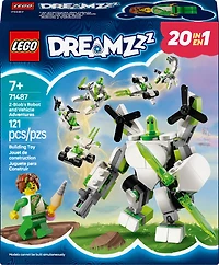 LEGO DREAMZzz Z-Blob's Robot and Vehicle Adventures Mech Toy Building Kit - 19 Rebuild Options - 71487