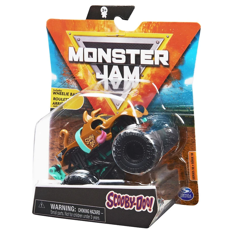 Monster Jam, Monster truck Scooby-Doo officiel, véhicule en métal moulé, série Ruff Crowd, échelle 1:64