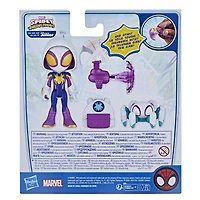 Marvel Spidey et ses Amis Extraordinaires Web-Spinners, figurine Ghost-Spider avec accessoires et toile rotative