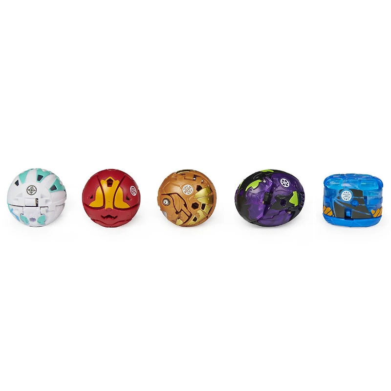 Bakugan Geogan Brawler 5-Pack, Exclusive Mutasect and Viperagon Geogan and 3 Bakugan Collectible Action Figures