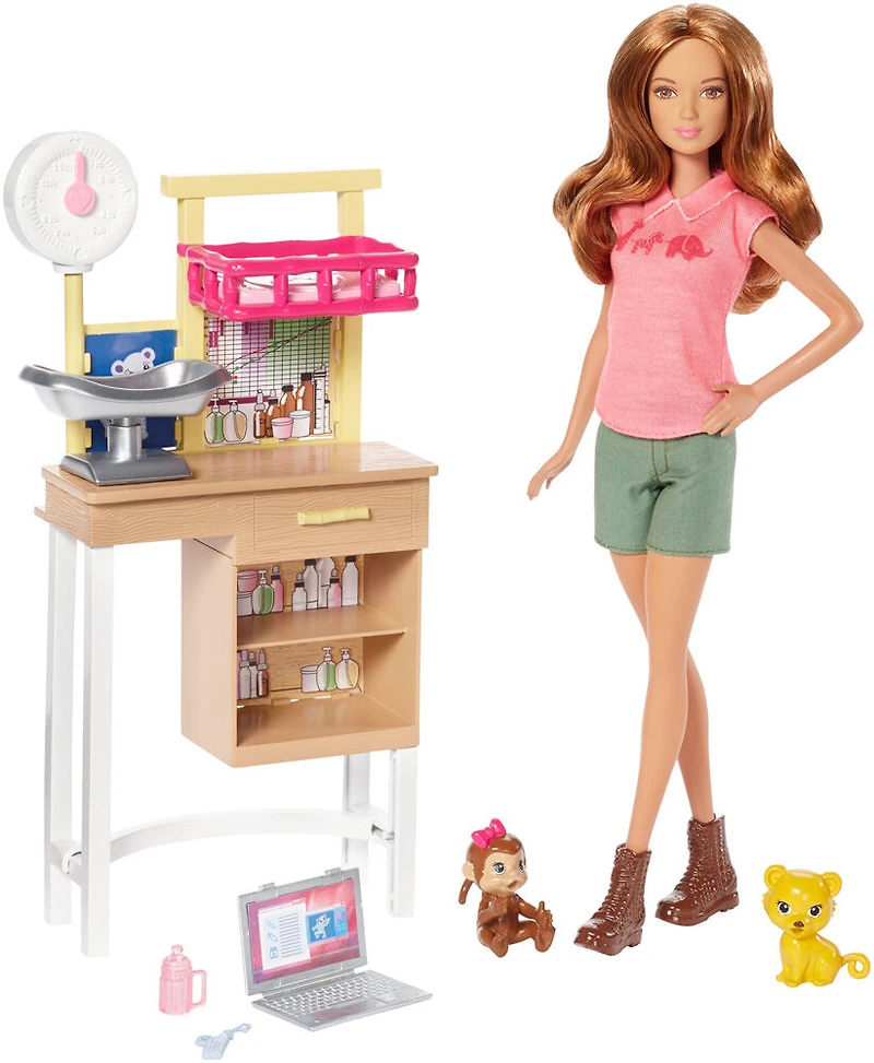 Barbie Carrières - Barbie Vétérinaire de Zoo - Brunette.