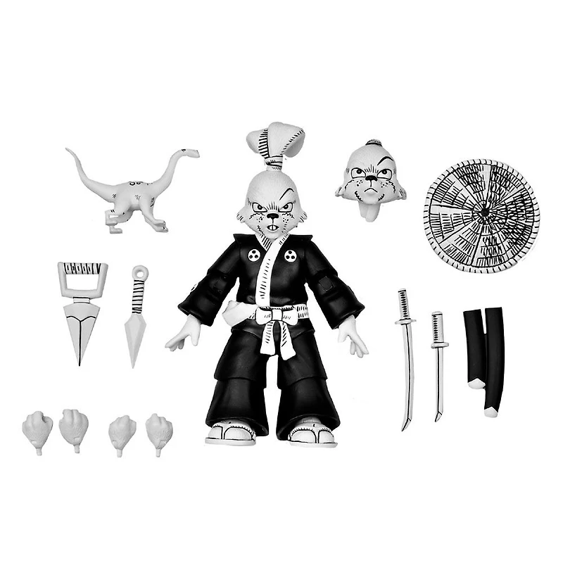 Teenage Mutant Ninja Turtles (Cartoon) - 7" Scale Action Figures - Usagi Yojimbo Noir & Blanc Figure - Édition anglaise - Notre exclusivité