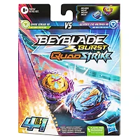 Beyblade Burst QuadStrike Ultimate Evo Valtryek V8 and Divine Xcalius X8 Spinning Top Dual Pack, Battling Game Top Toy