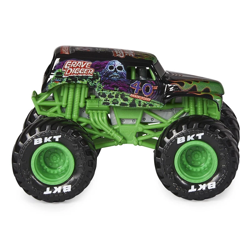 Monster Jam, Monster truck Grave Digger officiel, véhicule en métal moulé, échelle 1:64