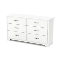 Fusion Bureau double 6 tiroirs- Blanc solide