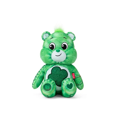 Care Bears Peluche en denim taille amusante (respectueux de l'environnement) - Good Luck Bear - Notre exclusivité