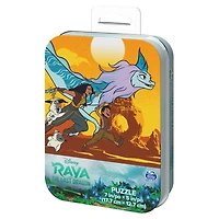 Disney Raya and the Last Dragon, Puzzle facile de 48 pièces Stronger Together, produit officiel du nouveau dessin animé, avec boîte en métal