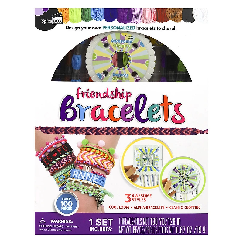 SpiceBox Trousses d'activités pour enfants, Crée and joue, Bracelets de l'amitié, Tranche d'âge - Édition anglaise