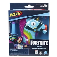 Nerf MicroShots Fortnite, Rainbow Smash, mini blaster à fléchettes