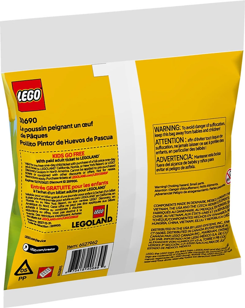 LEGO Creator Easter Egg Chick Painting Fun Building Kit - Great Easter Basket Stuffer - 30690