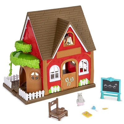 Woodland School House Playset, Woodzeez, Ensemble d'école avec accessoires