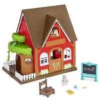 Woodland School House Playset, Woodzeez, Ensemble d'école avec accessoires
