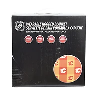 Couverture portable surdimensionnée à capuchon en sherpa des Flames de Calgary de la LNH taille unique