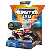 Monster Jam, Monster truck authentique Wonder Woman en métal moulé à l'échelle 1:64, série Danger Divas