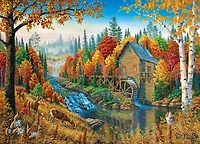 Time Away 1000 Pieces Puzzle - Johnson's Mill - English Edition